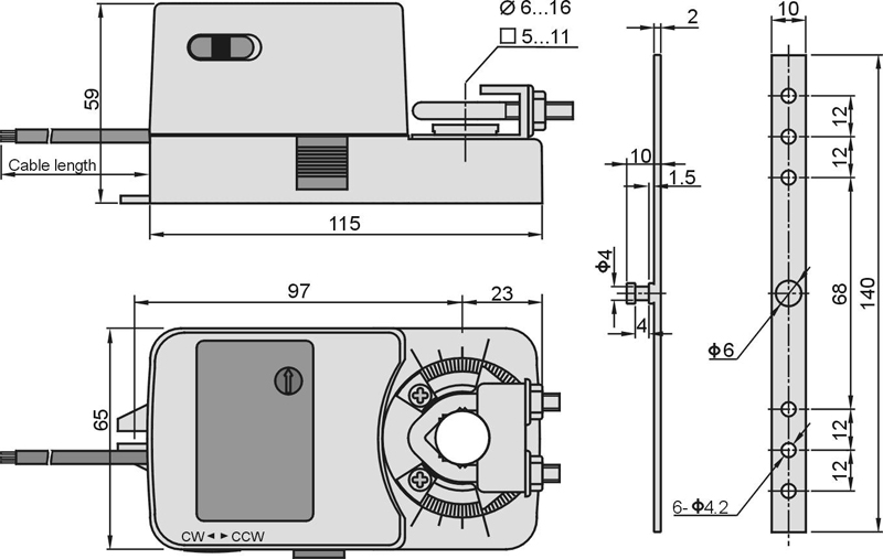 國產執行器4Nm.外形尺寸